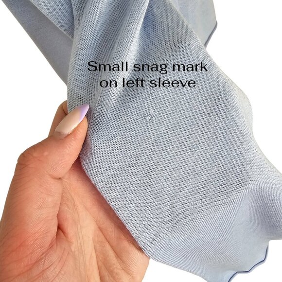 Eileen Fisher Light Blue Cropped Silk Blend Open Front Cardigan Sz S - Picture 5 of 8